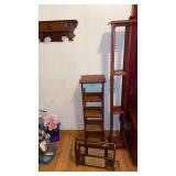Wooden Shelves, CD Rack, & Magazine Holder