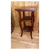 Walnut Fern Stand 15 x 15 x 30