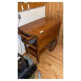 Tea Cart 34 x 19 x 28 w/ Two 12.5 Drop Leaves