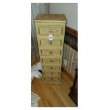 Hand Painted 7-Drawer Lingerie Chest 11 x 9 x 38