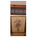 Framed Prints, Mirror, Shelf, & Dolls