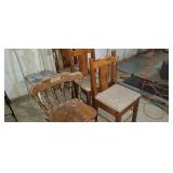 Five Assorted Wooden Chairs