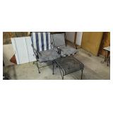 Two Rocking Patio Chairs & One Side Table