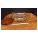 Pyrex Glass Loaf Pan 8.5x4.5x2.5, Two Pyrex Glass