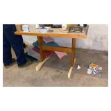 Tile Top Table (NOTE One Tile is Cracked) 41.5 x