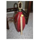 Red Decorator Urn 19"T