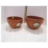 2 Val-do-sol Terra Cotta Mixing Bowls