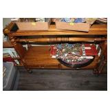 Oak Console Table 44" x 16" x 32"
