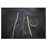 2 Necklaces Mkd 925 Italy, 2 Bracelets Mkd 925