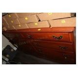 Cherry Dresser w/ Mirror 54" x 20" x 35" & 42