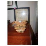3 Baskets & Needlepoint. Boyds Bears
