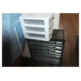 2 Plastic Hardware Cabinets