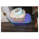 Crafting Tub w/ Sewing Basket & Contents