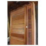 11 Wood Interior Doors. Mostly Louvered. Some