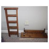 2 Oak Wall Shelves