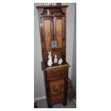 Hand Painted Pine Cabinet 15 1/2" x 12" x 63"