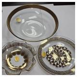 Gold Trimmed German Glassware