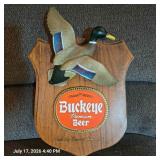 Buckeye Beer Duck Sign, small damage on wing