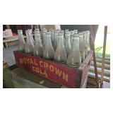 Mansfield RC Cola Crate & 24 Mansfield Bottles