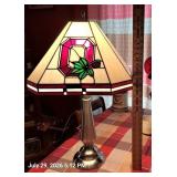 Stained Glass OSU Lamp 26" Tall