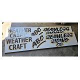 Weather Craft ABC Sign Metal on Wood 2 pcs 4