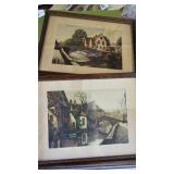 Vintage Framed Cli Chaulut Le Quai Vert