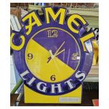 Camel Lights Clock   18" X 21"