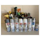 Lot of Mostly New Shop Supply-Paints and Clear Coa