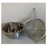 Stainless Steel Strainer and Mixing Bowl