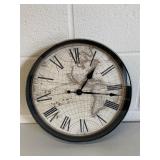 Battery Operated World Wall Clock