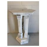 Solid Marble Column Side Table