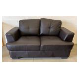 Leatherette Two Seater Loveseat