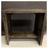 Rustic Wooden Side Table 25 x 18 1/2 x 24