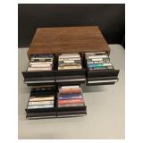 Lot of Many Cassette Music Tapes and Storage