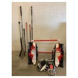 Youth Hockey Gear with Hockey Sticks