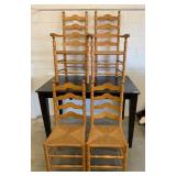 Set of Ladder Back Rush Seat Chairs