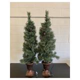 Pair of 3 Ft Christmas Tree Decoration Pieces