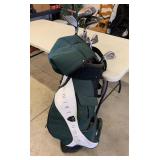 Set of Gold Clubs in Nike Golf Bag