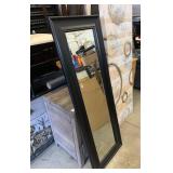 Black Framed Beveled Glass Wall Mirror