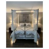 Beautiful Iron Queen Size Canopy Bed