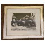 Beatles Framed Print in Mirrored Frame