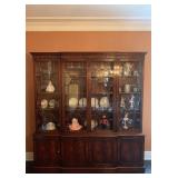 Stunning Antique Mahogany Break Front China Cabine