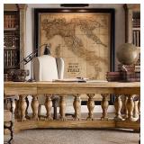 Huge Restoration Hardware 1859 Map of Italy