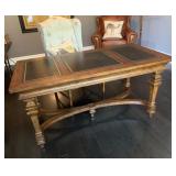 Fine Vintage Style Stretcher Base Office Desk