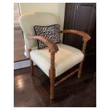 Fine Wooden Armed-Upholstered Arm Chair