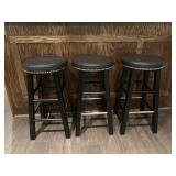 Group of 3 Swivel Top 30" Bar Stools