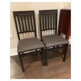 Pair of New Metal Folding Card Table Chairs