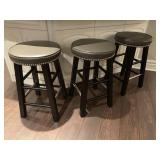 Group of 3 Swivel Top 24" Bar Stools