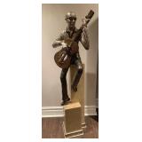 Large Resin Guitar Player Art Piece