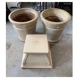 Pair of Heavy Garden Planters